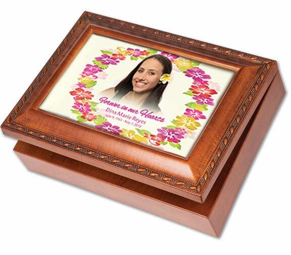 Aloha Wooden Music Memorial Keepsake Box