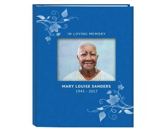 Ambassador Linen Memorial Funeral Guest Book - Celebrate Prints