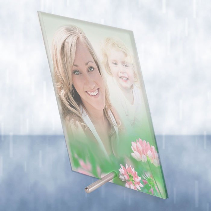 Ambrosia Beveled Glass Memorial Plaque - Celebrate Prints