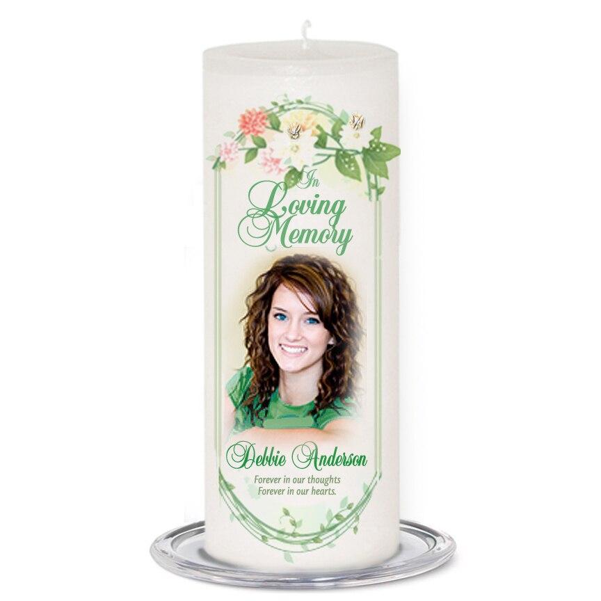 Ambrosia Memorial Wax Pillar Candles