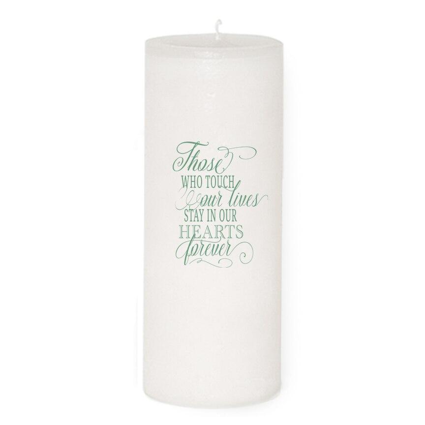 Ambrosia Memorial Wax Pillar Candles back