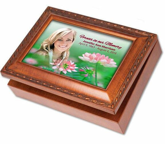 Ambrosia Wooden Music Memorial Keepsake Box