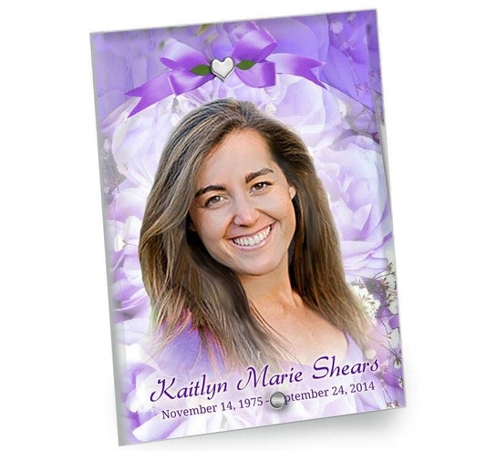 Amethyst Beveled Glass Memorial Plaque - Celebrate Prints