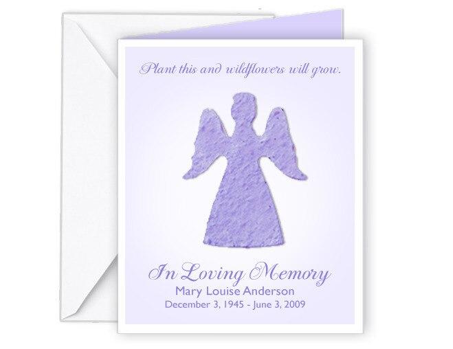 Angel Plantable Memorial Card (Pack of 25) - Celebrate Prints