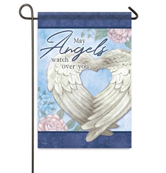 Angels Watch Over You Memorial Garden Flag front
