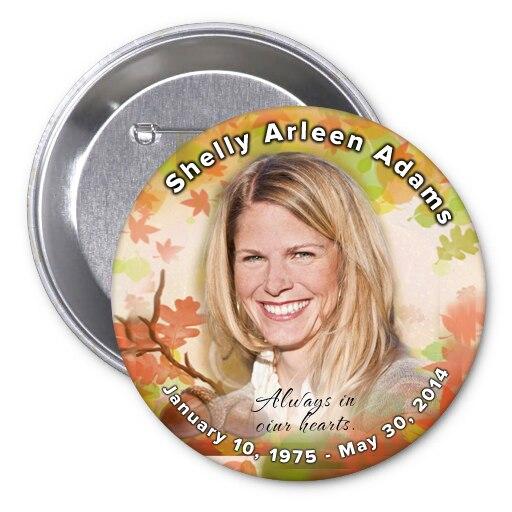 Autumn Memorial Button Pins