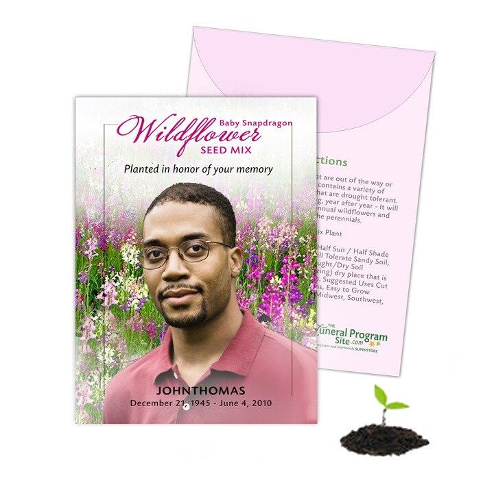 personalized wildflower seed packets Baby Snapdragon Custom Wildflower Seed Packet (Pack of 10)