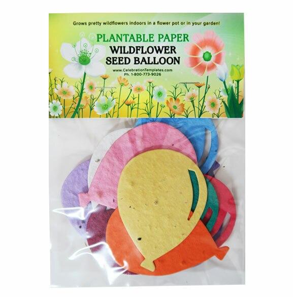 Balloon Plantable Seed Paper Shapes (Set of 12 Colors) - Celebrate Prints