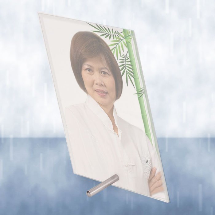 Bamboo Beveled Glass Memorial Plaque - Celebrate Prints