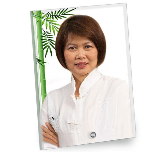 Bamboo Beveled Glass Memorial Plaque - Celebrate Prints