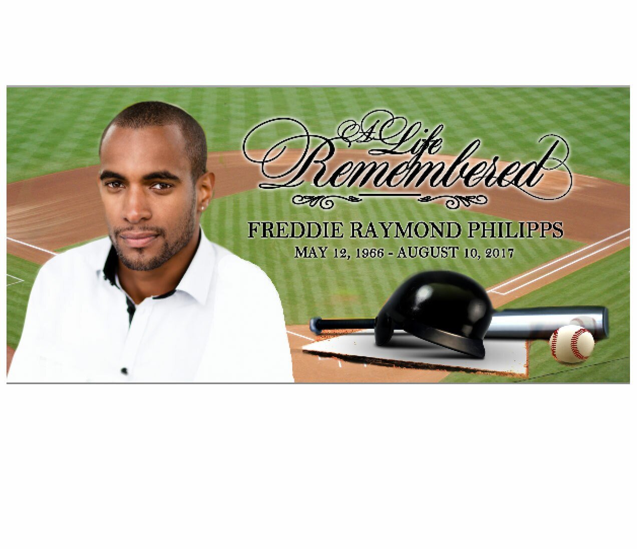 Baseball Casket Head Panel Insert - Celebrate Prints