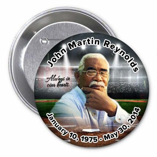 Baseball Memorial Button Pins | Funeral Program Site