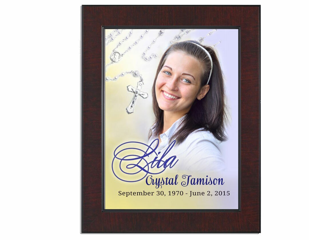 Beads Memorial Portrait Poster frame