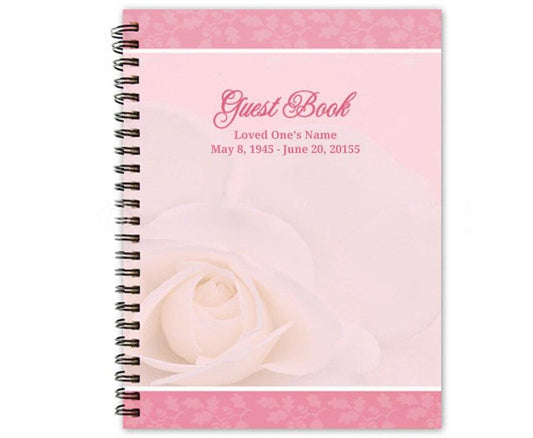 Bella Spiral Wire Bind Memorial Guest Book