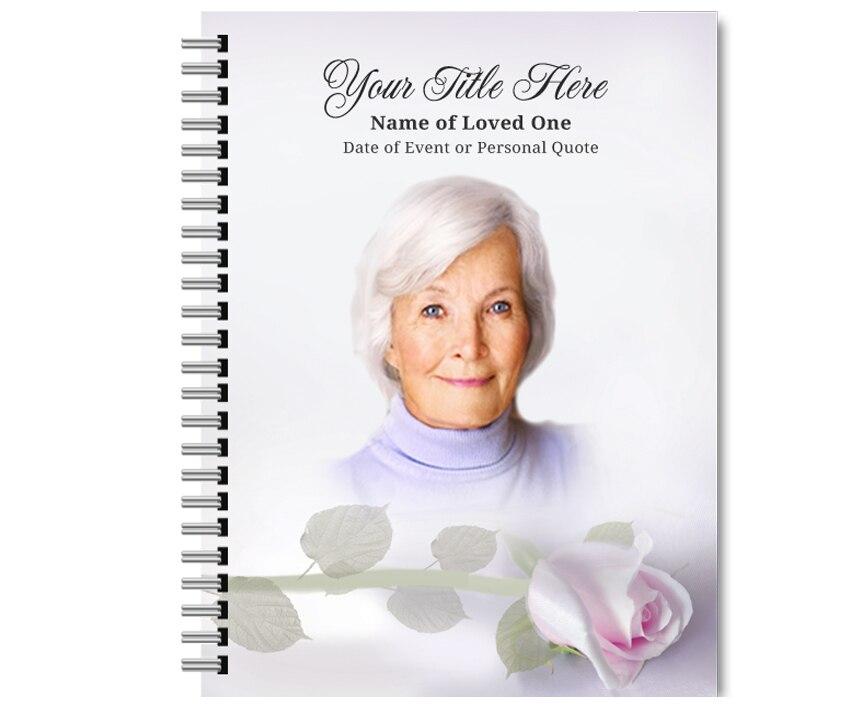 Beloved Spiral Wire Bind Memorial Guest Book with photo