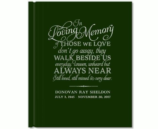 Beside Us Foil Look Portrait Funeral Guest Book - Celebrate Prints