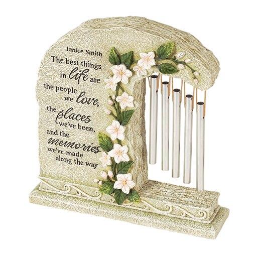 Best Things In Life Stand Alone Memorial Garden Chime - Celebrate Prints