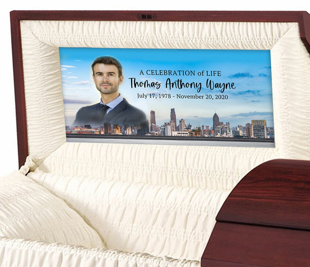 Big City Personalized Casket Panel Insert