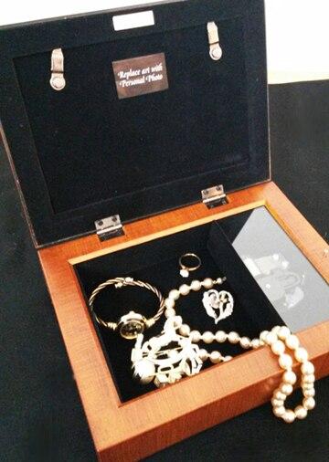 Blossom Keepsake & In Loving Memory Memorial Music Box inside