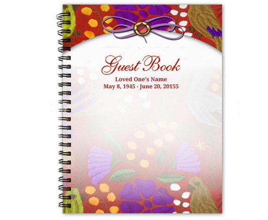Bonita Spiral Wire Bind Memorial Guest Book
