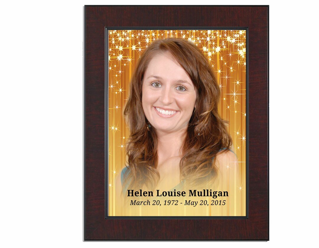 Brilliance In Loving Memory Memorial Portrait Poster framd