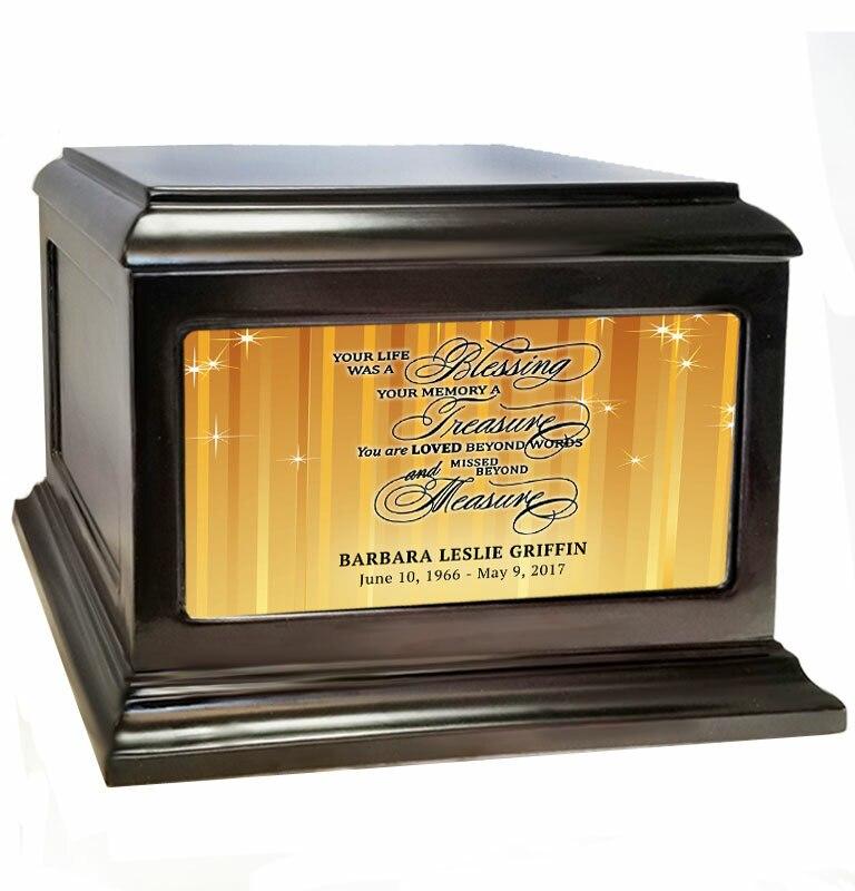 Brilliance Wood Cremation Urn - Celebrate Prints