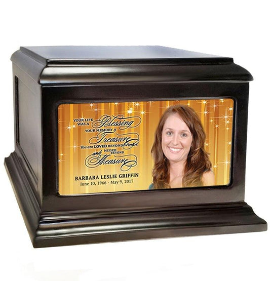 Brilliance Wood Cremation Urn - Celebrate Prints