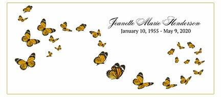 Butterflies Are Free Personalized Casket Panel Insert - Celebrate Prints