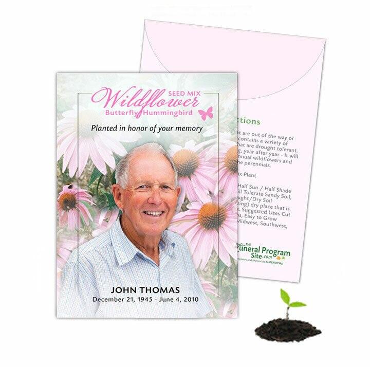 Butterfly & Hummingbird Wildflower Custom Seed Packet (Pack of 10) - Celebrate Prints