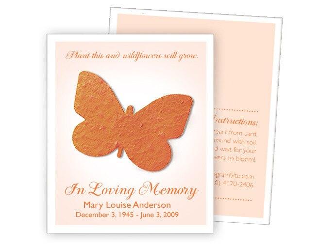 Butterfly Plantable Memorial Card (Pack of 25) - Celebrate Prints