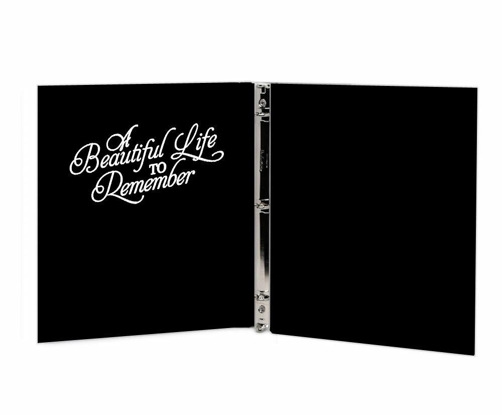 Cadence 3-Ring Book Binder Memorial Funeral Guest Book inside view