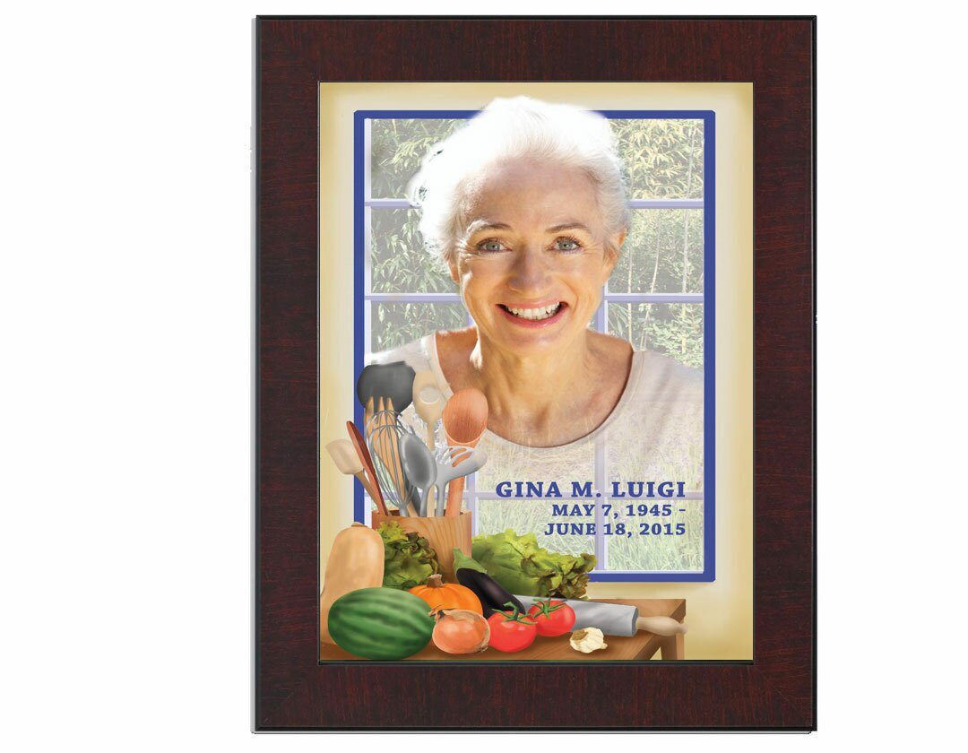 Chef In Loving Memory Memorial Portrait Poster frame