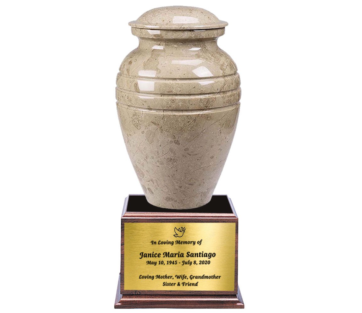 Cherry Wood Cremation Urn Stand Base - Celebrate Prints
