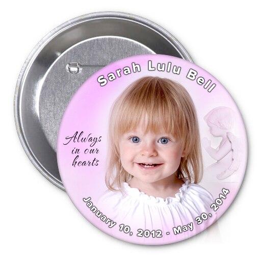 Angela Memorial Button Pins