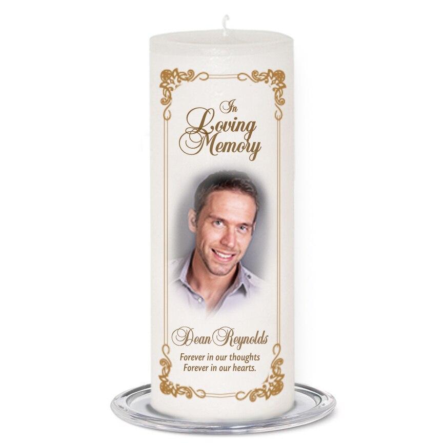 Chestnut Memorial Wax Pillar Candles