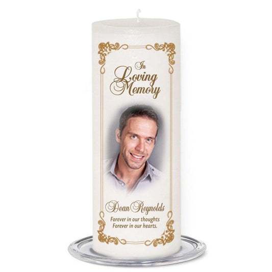 Chestnut Memorial Wax Pillar Candles
