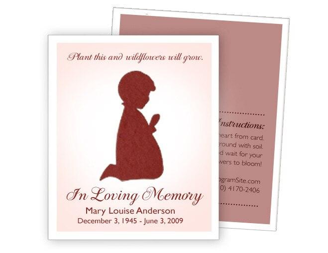 Child Plantable Memorial Card (Pack of 25) - Celebrate Prints