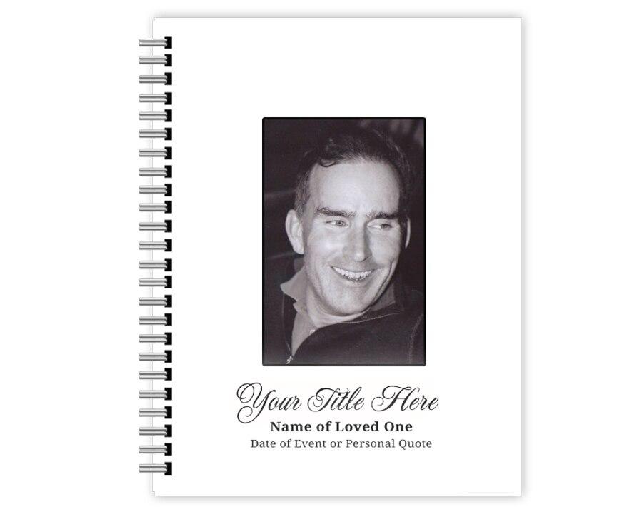 Classic Spiral Wire Bind Memorial Guest Registry Book - Celebrate Prints