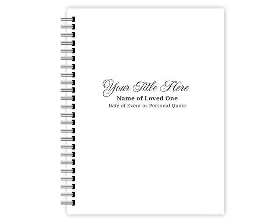 Classic Spiral Wire Bind Memorial Guest Registry Book - Celebrate Prints