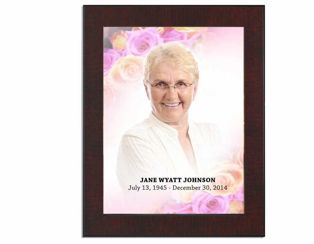 Coral Funeral Memorial Poster Portrait - Celebrate Prints