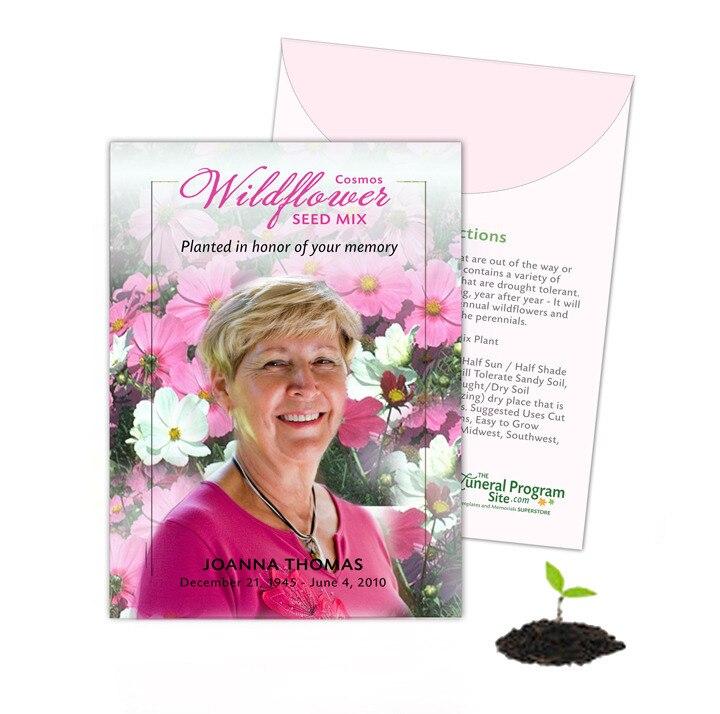 Cosmos Custom Wildflower Seed Packet (Pack of 10) - Celebrate Prints