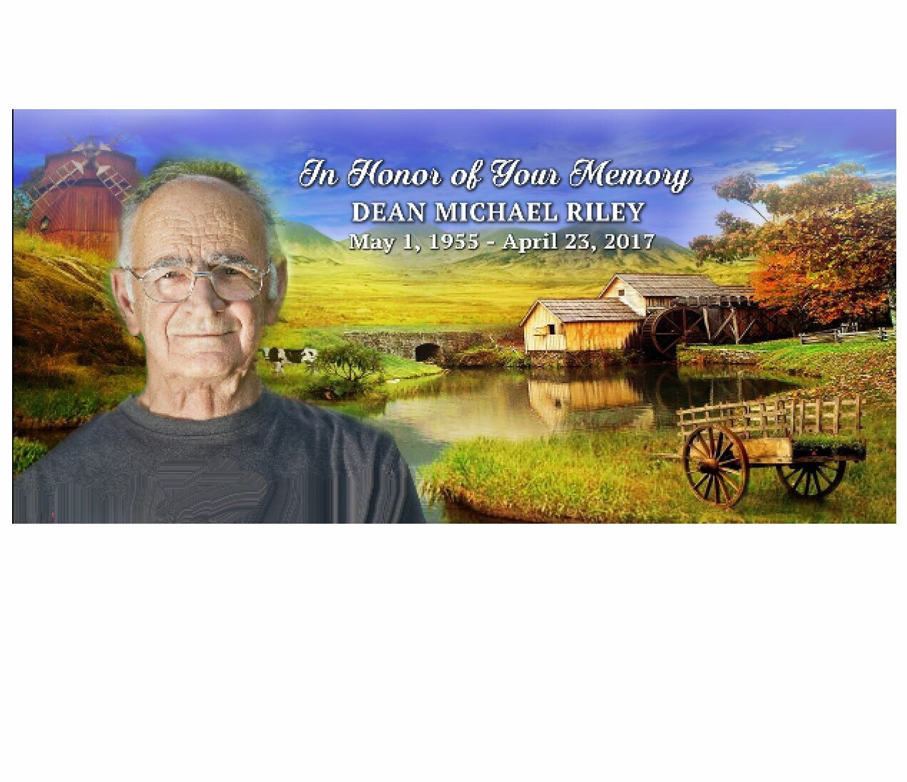Countryside Casket Head Panel Insert - Celebrate Prints