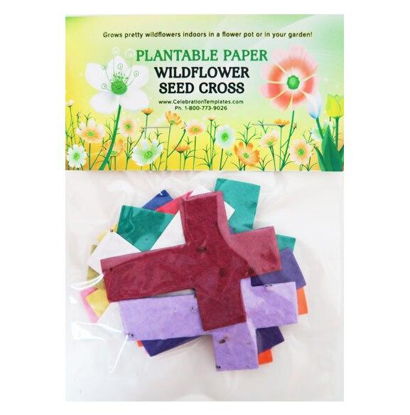 Cross Plantable Seed Paper Shapes (Set of 12 Colors) - Celebrate Prints