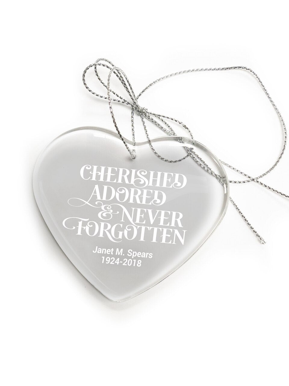 Crystal Heart Memorial Christmas Ornament - Celebrate Prints