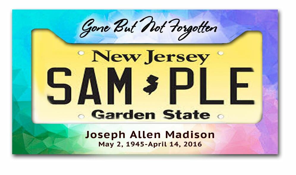 Crystalline Custom In Loving Memory License Plate Frame - Celebrate Prints