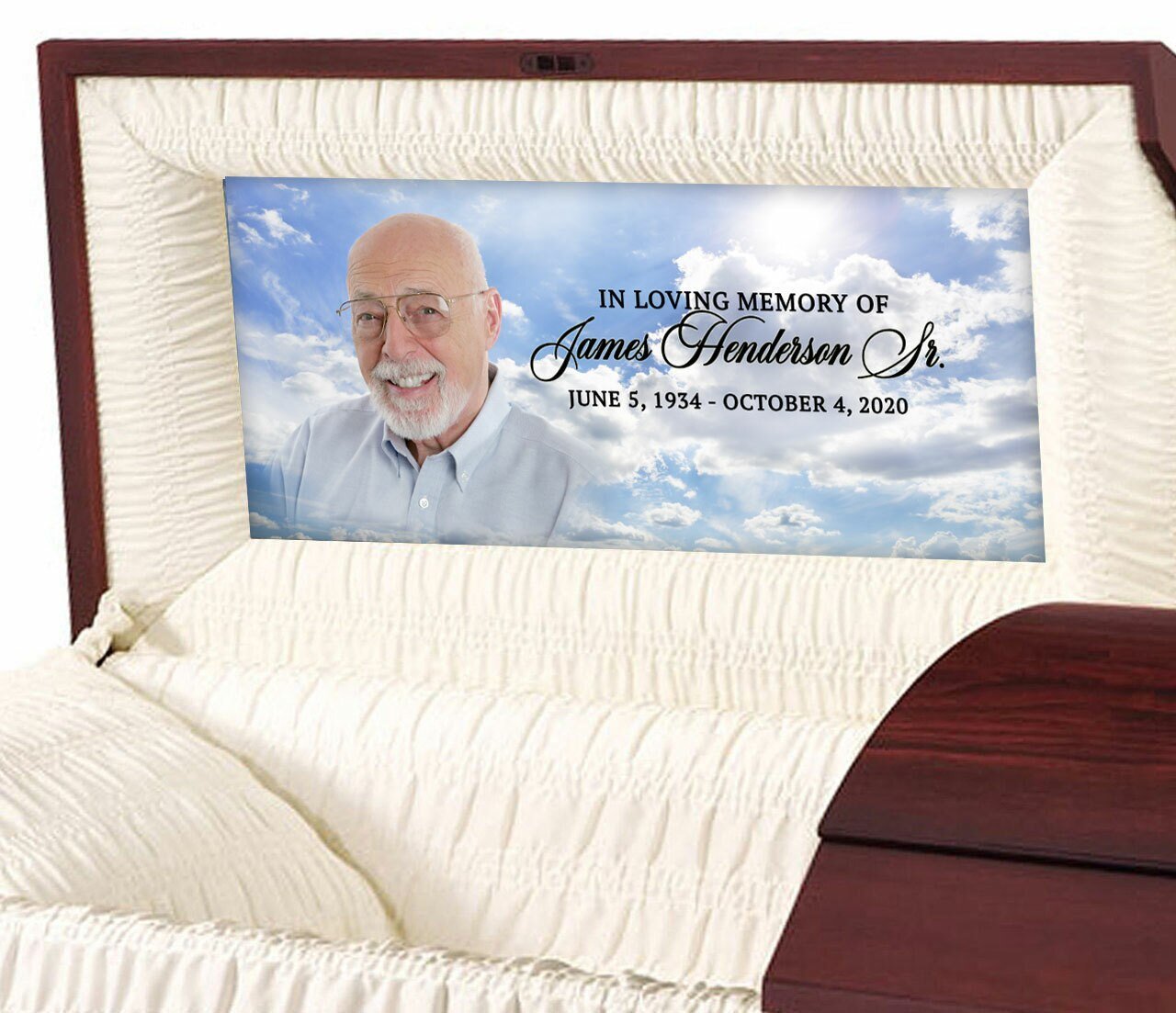Custom Casket Panel Insert - Blue Skies Design - Celebrate Prints