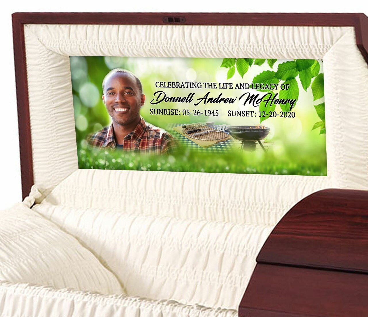 Custom Casket Panel Insert - Grill Master Design - Celebrate Prints