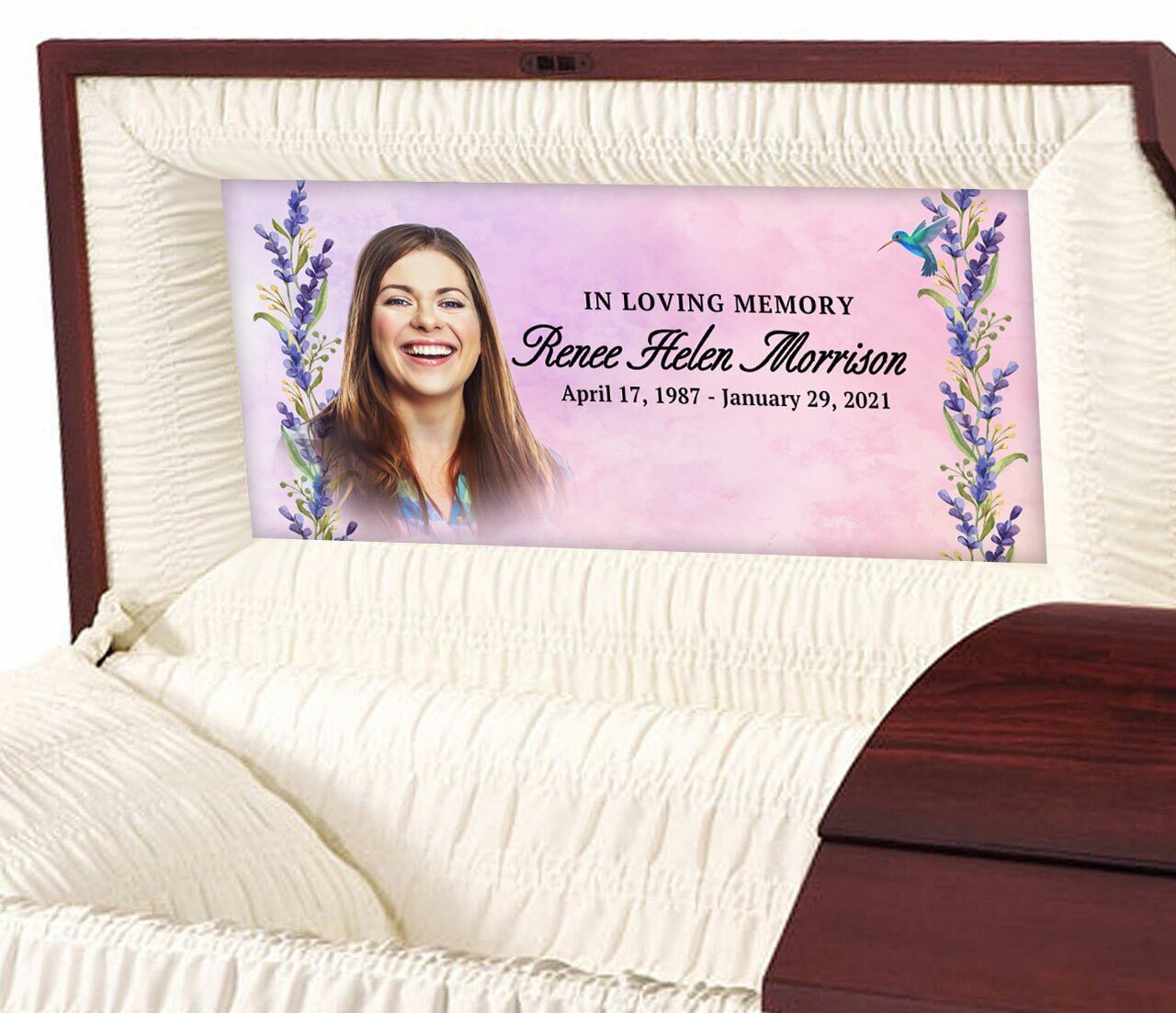 Custom Casket Panel Insert - Hummingbird Design - Celebrate Prints