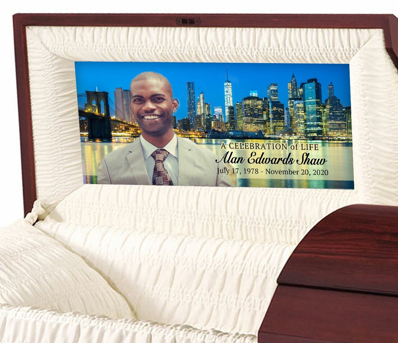 Custom Casket Panel Insert - New York City Design - Celebrate Prints