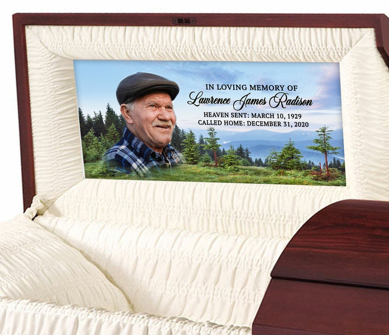 Custom Casket Panel Insert - Overlook Design - Celebrate Prints
